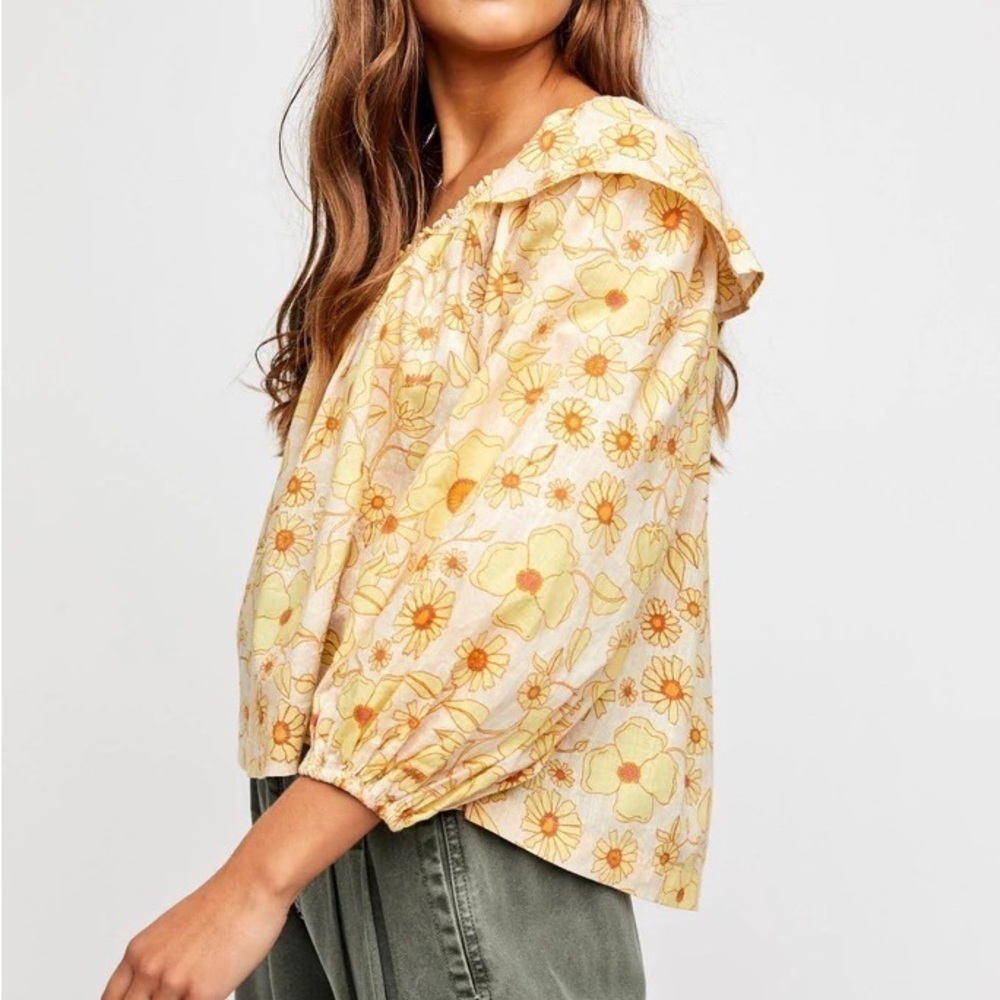 Free People Miss Daisy Printed Top - M - Picture 3 of 7